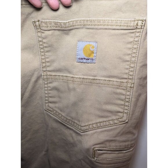 Carhartt Relaxed Fit Pants Men’s Sz 40x32 Tan Rugged Flex Cotton 5 Pocket (1242) - Picture 6 of 16